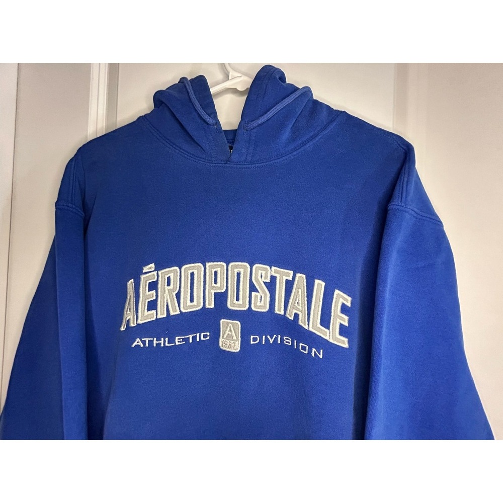Vintage Y2k Aeropostale Athletic Division Embroidery Spell Out Hoodie Mens Large